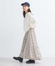 earth music&ecology 異素材ドッキングスウェット