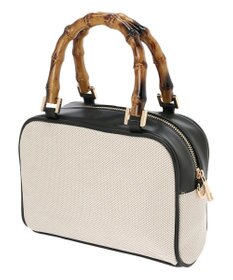 earth music&ecology バンブーテイストハンドルバッグ