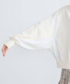 earth music&ecology 異素材ドッキングスウェット