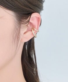 Phoebe 【金属アレルギー対応】ダブルシャインイヤーカフ　ゴールド/ニッケルフリー