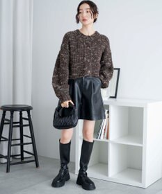 WEGO ミックスブークレ2WAYカーディガン