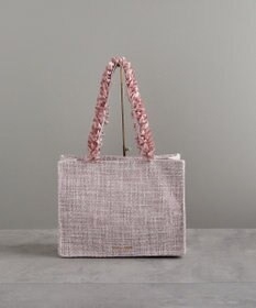 Maison de FLEUR ツイードフリルハンドルスクエアトートMバッグ