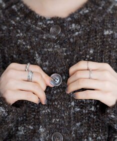 WEGO ミックスブークレ2WAYカーディガン