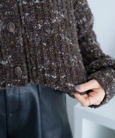 WEGO ミックスブークレ2WAYカーディガン