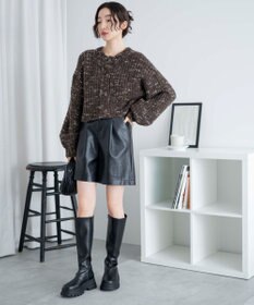 WEGO ミックスブークレ2WAYカーディガン