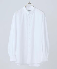 muuc 〈日本製・上質なブロード〉the amber shirt〈ユニセックス・大きいサイズあり〉〈3シーズン〉〈お顔スッキリ見せる小さめ襟のシャツ〉