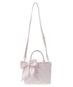 Maison de FLEUR スカーフ付きリボンキルティング2Wayトート