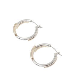 AMERICAN HOLIC コンビメッキデザインフープピアス