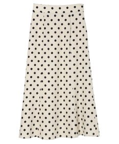 YECCA VECCA レーヨンリネンドットマーメイドスカート
