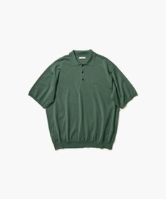 ATON COTTON WASHI KNIT | ハーフスリーブポロセーター - UNISEX