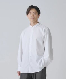 muuc 〈日本製・上質なブロード〉the amber shirt〈ユニセックス・大きいサイズあり〉〈3シーズン〉〈お顔スッキリ見せる小さめ襟のシャツ〉