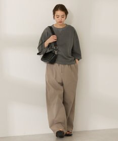 AMERICAN HOLIC ピグメント加工ミニ裏毛半袖プルオーバー