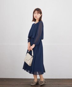 Tiaclasse 【新色追加】シフォンドレープワンピース