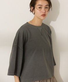 AMERICAN HOLIC ピグメント加工ミニ裏毛半袖プルオーバー