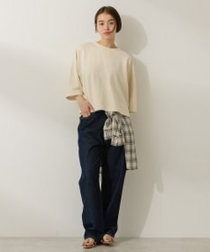 AMERICAN HOLIC ピグメント加工ミニ裏毛半袖プルオーバー