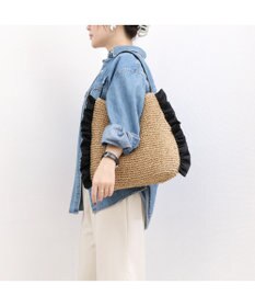 UNBILLION カシュカシュ cachecache / サイドフリルワンンハンドルトート カゴバッグ