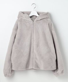 Feroux フード付きフェイクファー パーカー