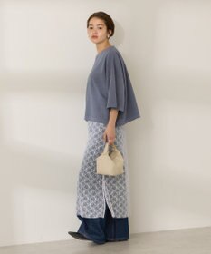 AMERICAN HOLIC ピグメント加工ミニ裏毛半袖プルオーバー