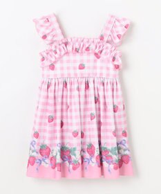 ANY KIDS ギンガム×フルーツ ワンピース水着