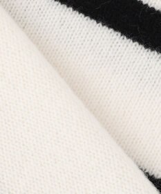 自由区 【洗える】ウールカシミヤブレンドボーダークルーネック ニット