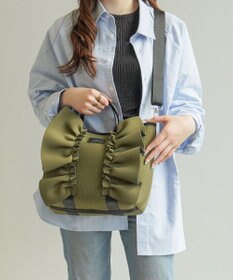 ACE BAGS & LUGGAGE JEWELNA by Jewelna Rose フリルトートバッグ 16205 軽量 2WAY ショルダーバッグ リボン