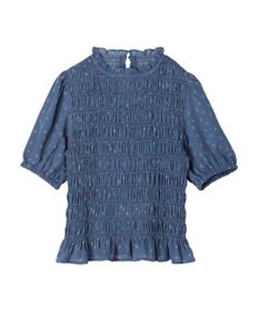 earth music&ecology 花柄パフスリシャーリングブラウス