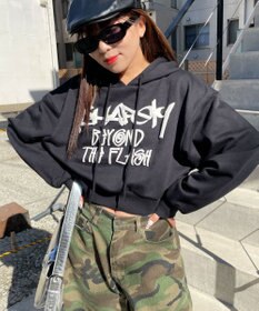 WEGO ハンドライティングショートパーカー