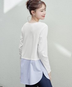 Tiaclasse 【安田美沙子さん着用・選べる裾】 レイヤードヘムカットソーTシャツ