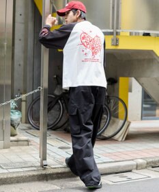 WEGO 【ユニセックス着用ITEM/MLサイズ展開】スリーブロゴグラフィックラグランT（LS）