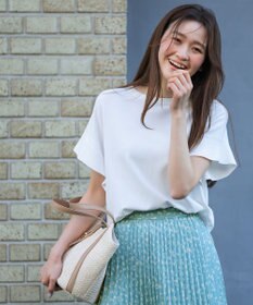 ANY SIS 【アイスタッチ】フレンチスリーブ ニット オフ