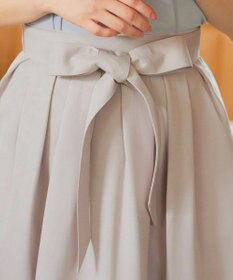 Tiaclasse L 【洗える】リボン付きフレアスカート