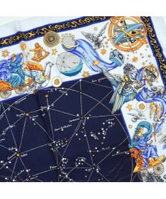 Marca ＜新柄！＞【伝統横濱スカーフ】星の神話 大判 シルクツイル スカーフ