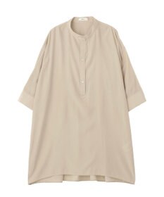 earth music&ecology スタンドカラーオーバーチュニックシャツ