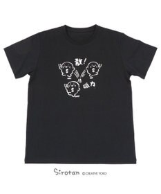 Mother garden 【ネット店限定】しろたん Tシャツ 半袖  《散！磁力柄》 黒色　S/M/L/XL レディース メンズ ユニセックス 男女兼用  コットン 綿  あざらし アザラシ かわいい キャラクター 半袖Ｔシャツ マザーガーデン 父の日ギフト