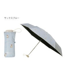 MOONBAT 【 遮光率100％/遮熱/UV/コンパクト】PAUL&JOE ACCESSOIRES(ポール&ジョー) 晴雨兼用日傘 ヌネット×ロゴ ネコ 5段折りたたみ傘