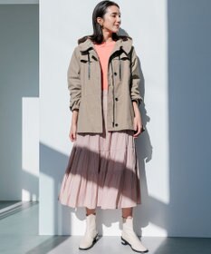 組曲 L Elena フリルスリーブ ニットプルオーバー