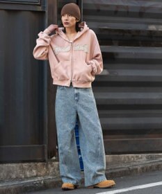 WEGO 【ユニセックス着用ITEM/SMLサイズ展開】カバーフィットバルーンデニムパンツ