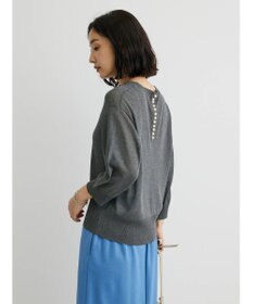 Green Parks ・ＥＬＥＮＣＡＲＥ　ＤＵＥバックパールシアー５分ニット