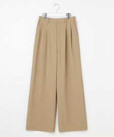自由区 【大人カジュアル】ストレッチチノクロス2タックワイド パンツ