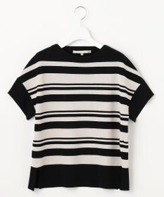 自由区 【洗える】クレープストレッチボーダー ニット