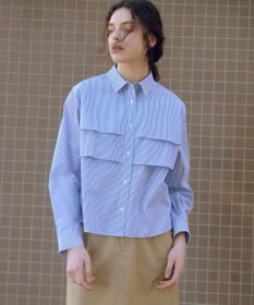 J.PRESS LADIES 【WEB限定カラーあり】COTTON TEX シャツ ブラウス ブルーストライプ系