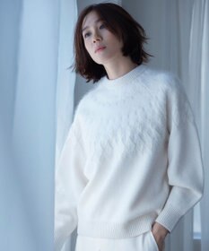 自由区 L フェアアイル クルーネックニット