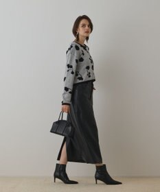 GRACE CONTINENTAL フクレジャガードニットカーディガン