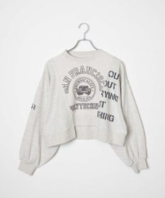 WEGO リメイク風切り替えショートスウェット