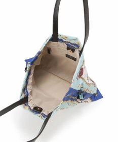 TOPKAPI 【TREASURE TOPKAPI】マイルドサテン スカーフ柄 巾着 トート バッグ