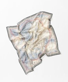 23区 コットンシルク マップ柄 ストール