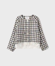 GRACE CONTINENTAL レースヘムツイードジャケット