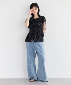 YECCA VECCA 綿麻バギーデニムパンツ