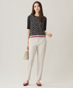 自由区 【アンサンブル対応・洗える】ポルカドットプリント プルオーバー