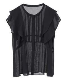 YECCA VECCA シアーラッフルブラウス